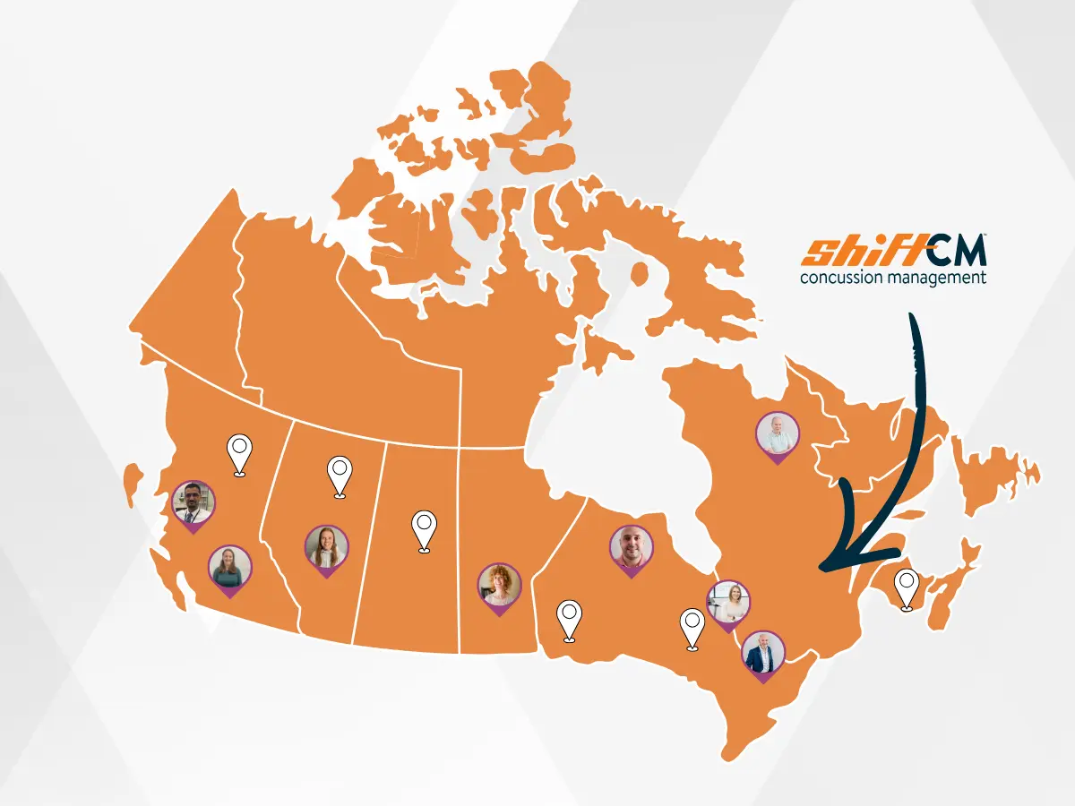 Map of Canada showing Shift trained provider locations across provinces