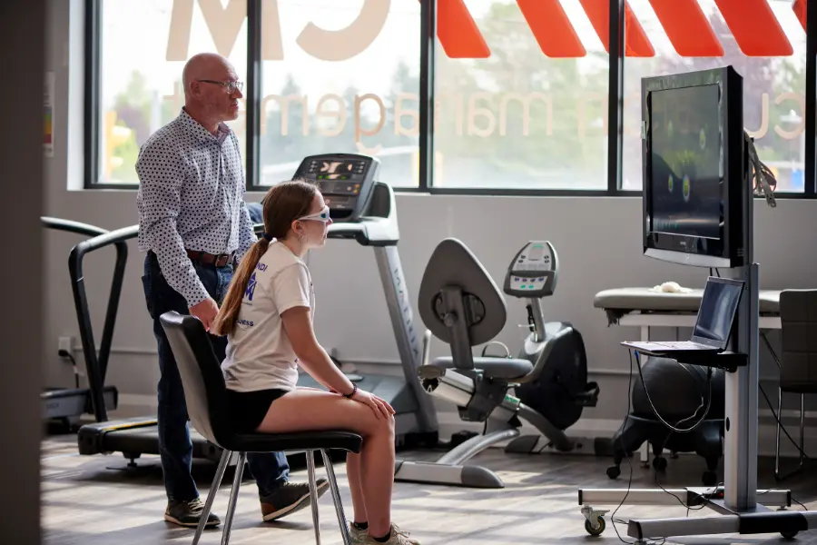 Clinical assessment space for concussion evaluation